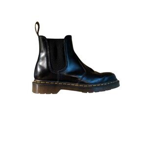 Dr. Martens 2976 Chelsea Leather Boot Sz 7  Women's (6 M) Black Yellow Stitch